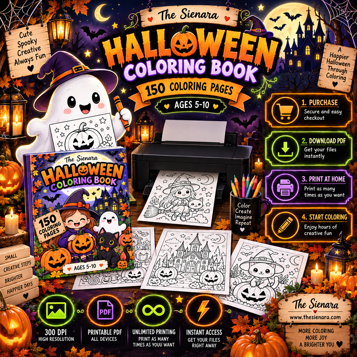 Halloween Coloring Book for Kids - Image 6